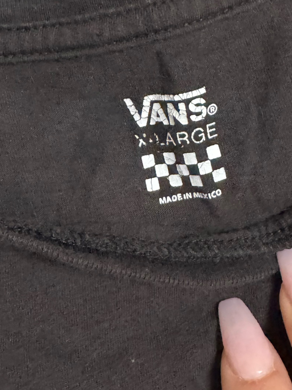 Vans Black Short-Sleeve Floral Logo Crop - Picture 3 of 3